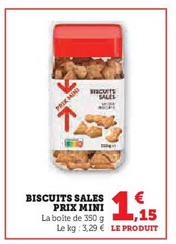 BISCUITS SALES PRIX MINI