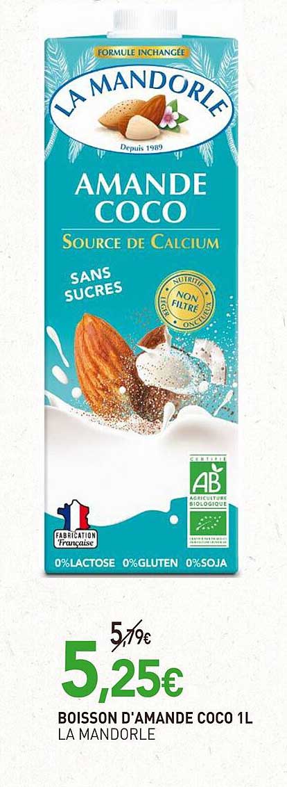 BOISSON D'AMANDE COCO 1L