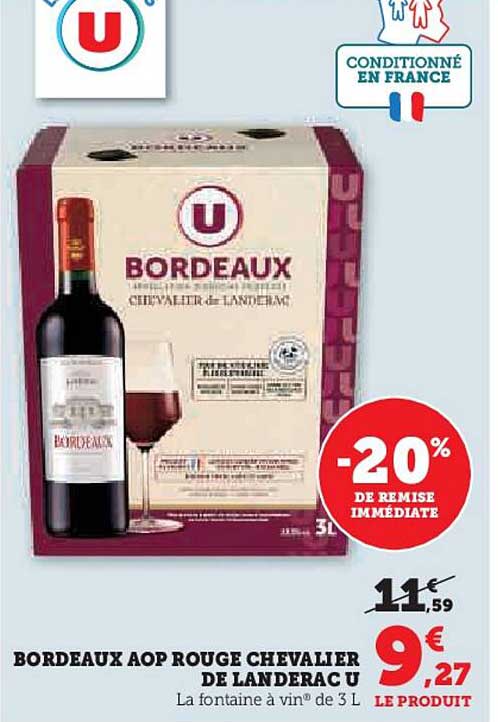 BORDEAUX AOP ROUGE CHEVALIER DE LANDERAC U