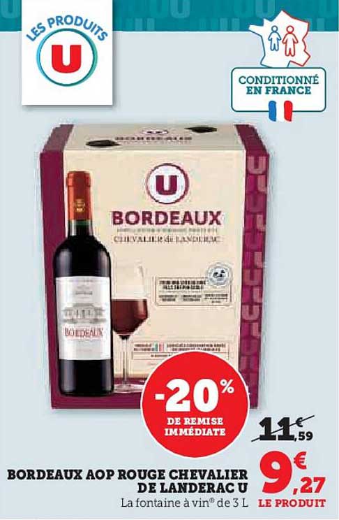 BORDEAUX AOP ROUGE CHEVALIER DE LANDERAC U