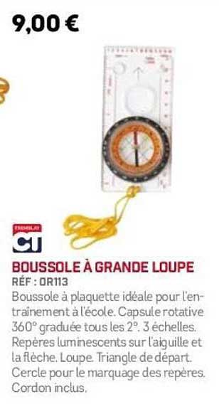 BOUSSOLE À GRANDE LOUPE