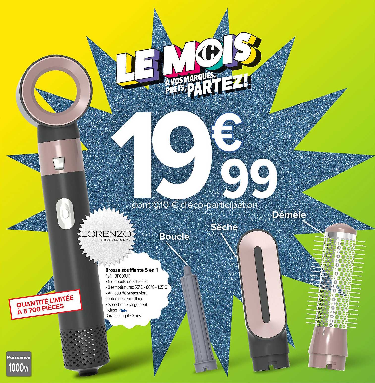 Brosse soufflante 5 en 1