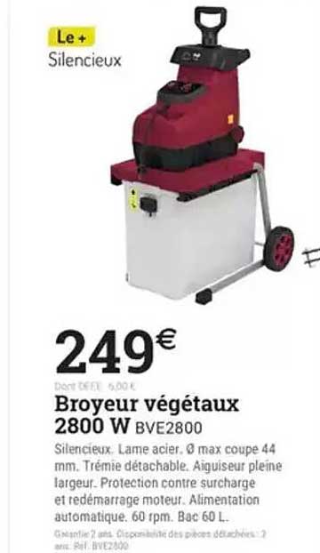 Broyeur végétaux 2800 W BVE2800