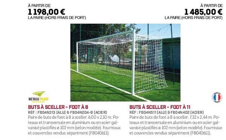 BUTS À SCELLER - FOOT À 8 et FOOT À 11