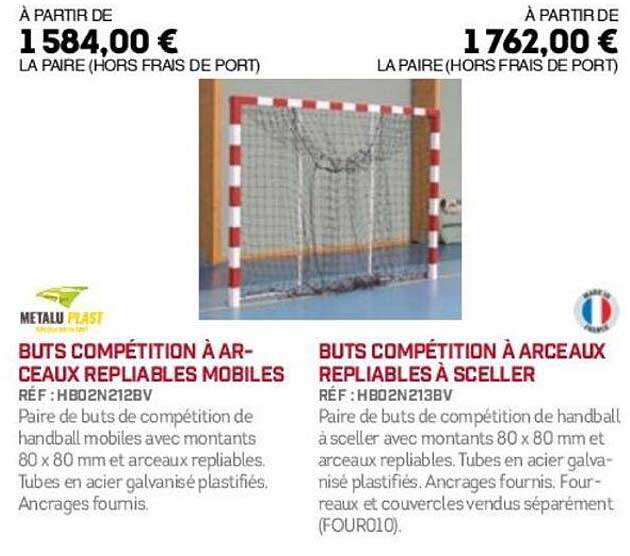 Buts compétition à arceaux repliables mobiles
