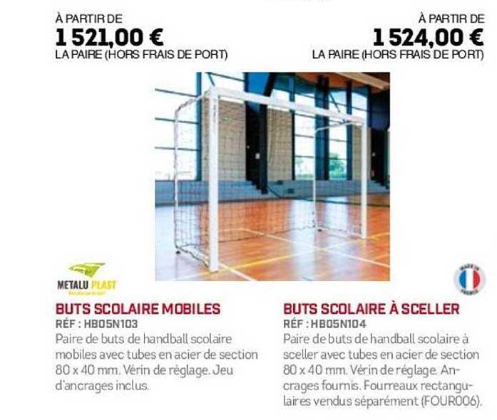 BUTS SCOLAIRE MOBILES et BUTS SCOLAIRE À SCELLER
