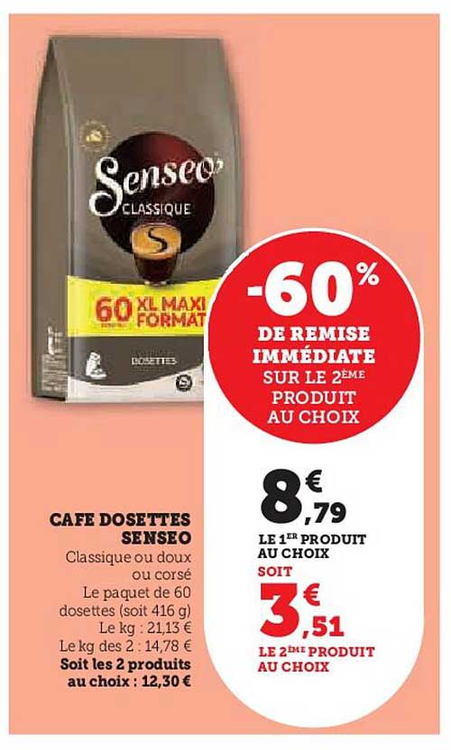 Café dosettes Senseo
