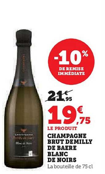 CHAMPAGNE BRUT DEMILLY DE BAERE BLANC DE NOIRS