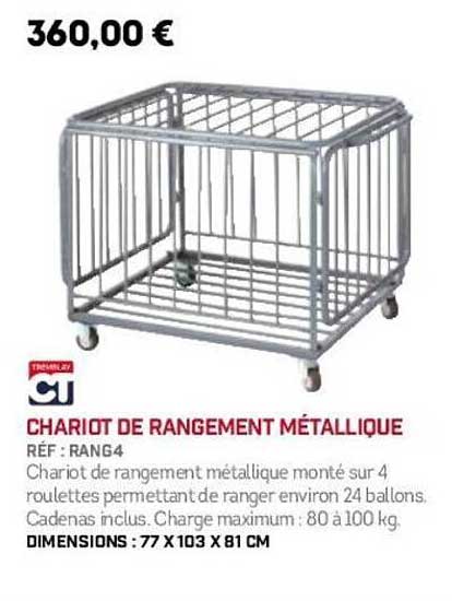 CHARIOT DE RANGEMENT MÉTALLIQUE