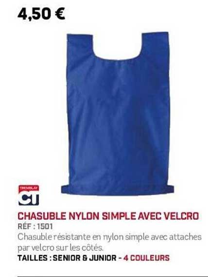 CHASUBLE NYLON SIMPLE AVEC VELCRO