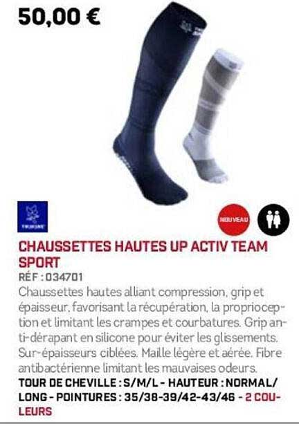 CHAUSSETTES HAUTES UP ACTIV TEAM SPORT