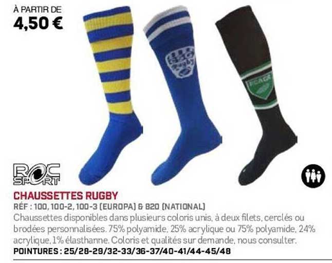 CHAUSSETTES RUGBY