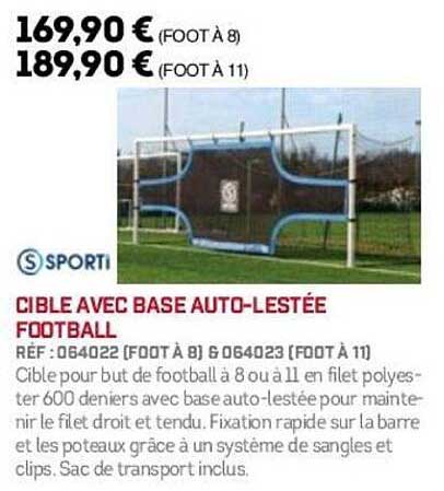 CIBLE AVEC BASE AUTO-LESTÉE FOOTBALL