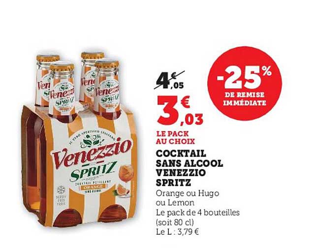 COCKTAIL SANS ALCOOL VENEZZIO SPRITZ