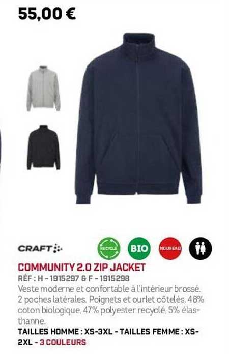 COMMUNITY 2.0 ZIP JACKET