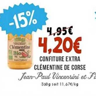 Confiture Extra Clémentine de Corse