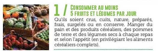 CONSOMMER AU MOINS 5 FRUITS ET LÉGUMES PAR JOUR