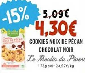 Cookies noix de pécan chocolat noir