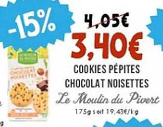 Cookies pépites chocolat noisettes