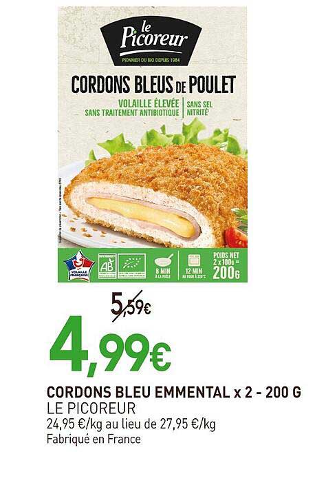 CORDONS BLEU EMMENTAL x 2 - 200 G