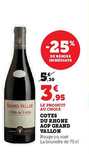 COTES DU RHONE AOP GRAND VALLON
