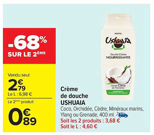 Crème de douche USHUAIA