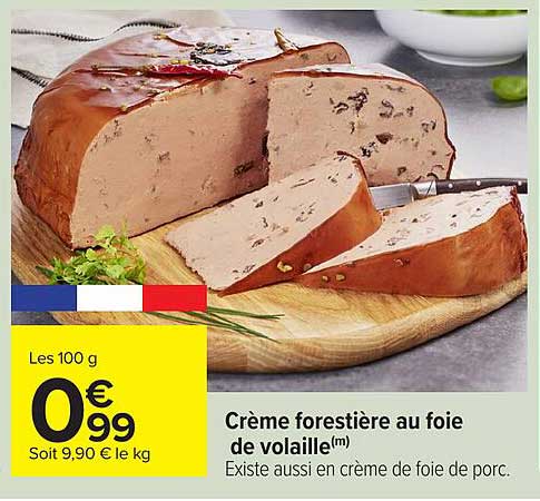 Crème forestière au foie de volaille(m)