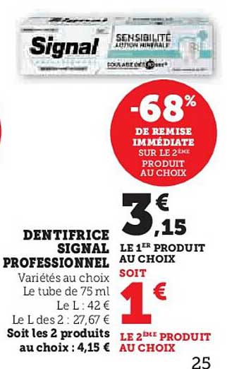 DENTIFRICE SIGNAL PROFESSIONNEL