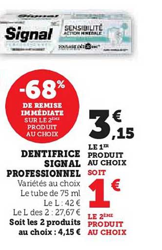 DENTIFRICE SIGNAL PROFESSIONNEL