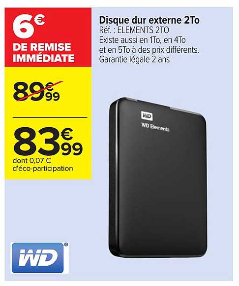 Disque dur externe 2To