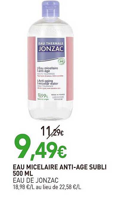 EAU MICELLAIRE ANTI-AGE SUBLI 500 ML