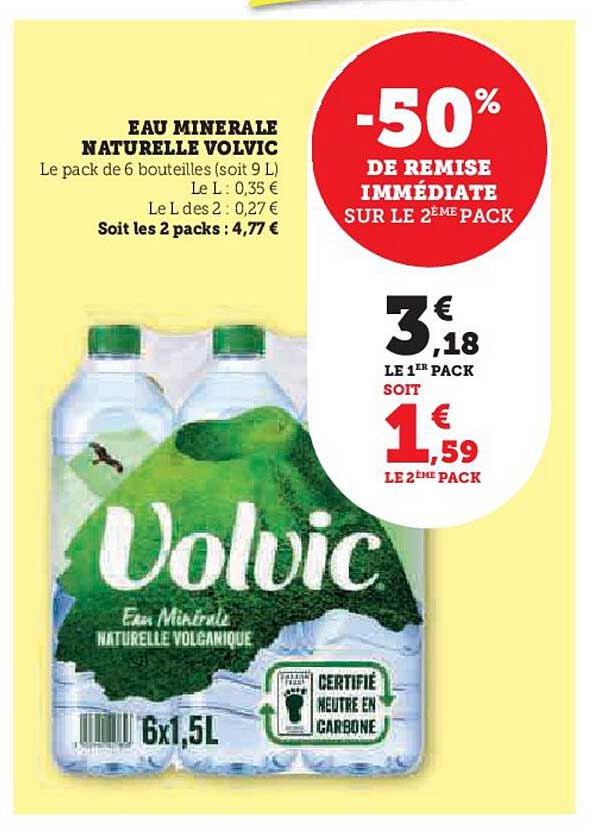 EAU MINERALE NATURELLE VOLVIC