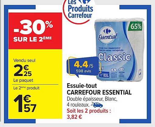 Essuie-tout CARREFOUR ESSENTIAL