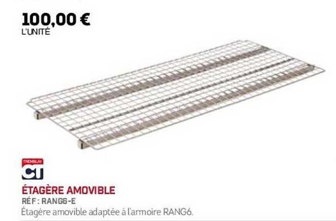 ÉTAGÈRE AMOVIBLE