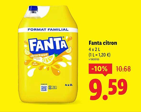 Fanta citron 4 x 2 L