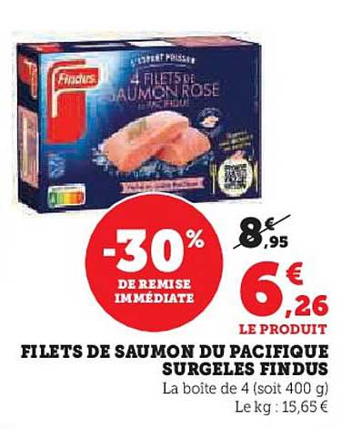 FILETS DE SAUMON DU PACIFIQUE SURGELES FINDUS