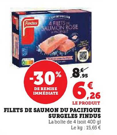 FILETS DE SAUMON DU PACIFIQUE SURGELES FINDUS