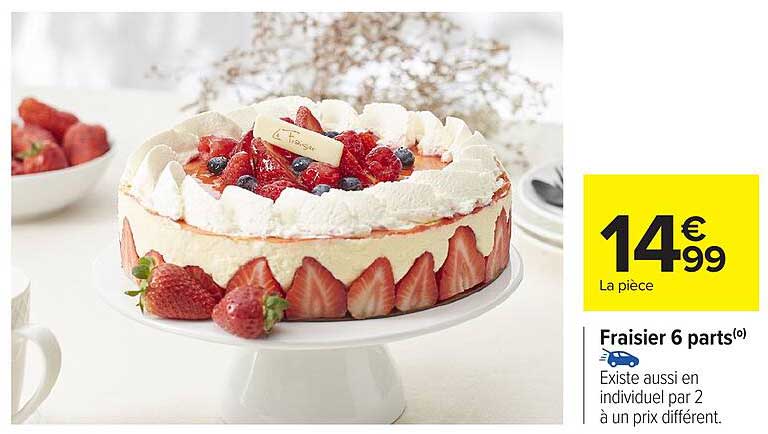 Fraisier 6 parts