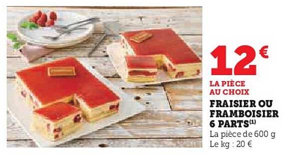 FRAISIER OU FRAMBOISIER 6 PARTS