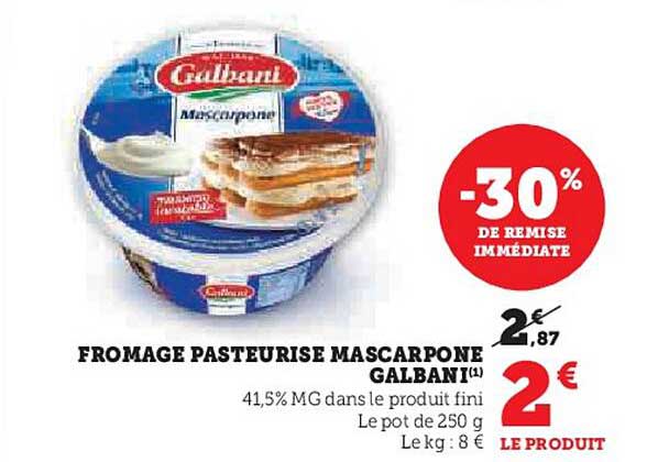 FROMAGE PASTEURISE MASCARPONE GALBANI