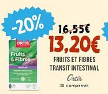FRUITS ET FIBRES TRANSIT INTESTINAL