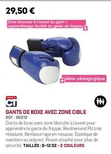 GANTS DE BOXE AVEC ZONE CIBLE