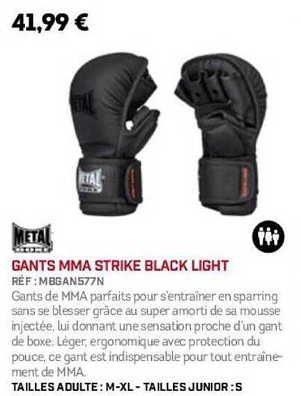 GANTS MMA STRIKE BLACK LIGHT