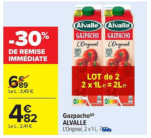 Gazpacho ALVALLE L'Original, 2 x 1 L.