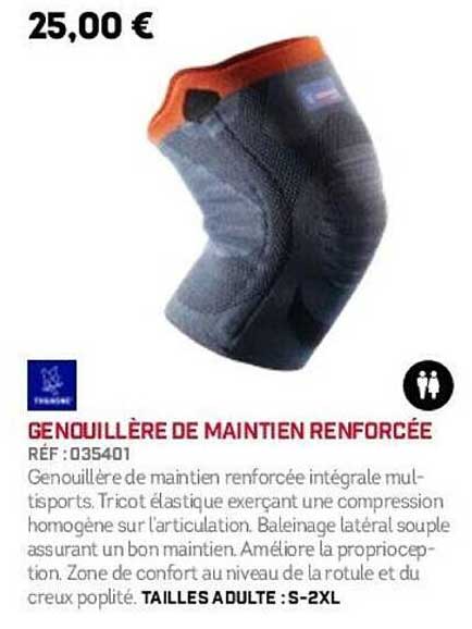 Genouillère de maintien renforcée
