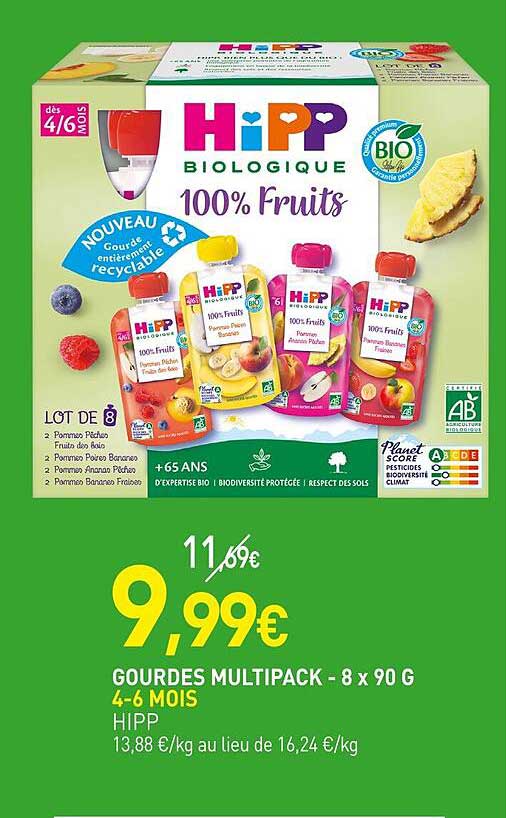 GOURDES MULTIPACK - 8 x 90 G