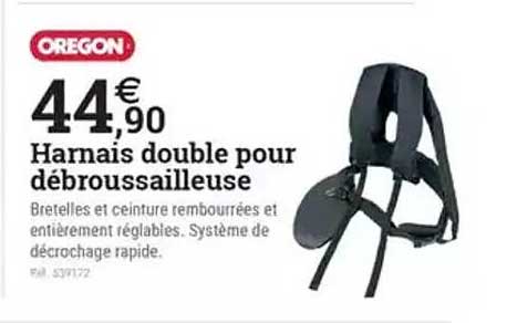 Harnais double pour débroussailleuse