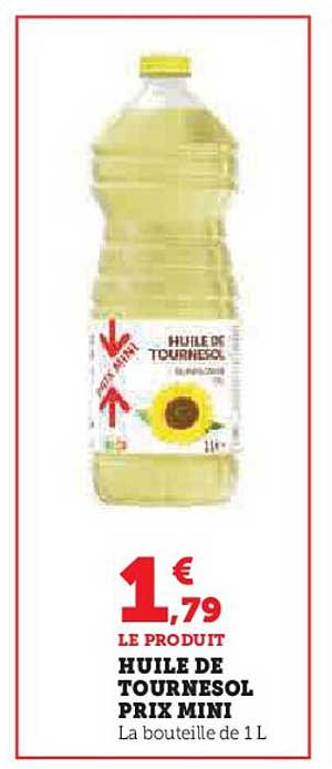 HUILE DE TOURNESOL PRIX MINI