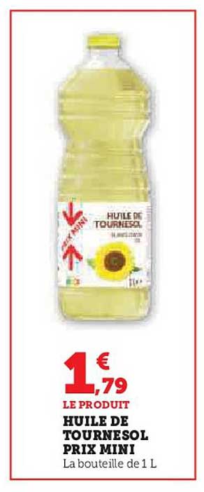 HUILE DE TOURNESOL PRIX MINI
