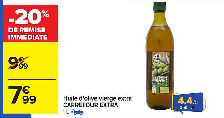 Huile d'olive vierge extra CARREFOUR EXTRA